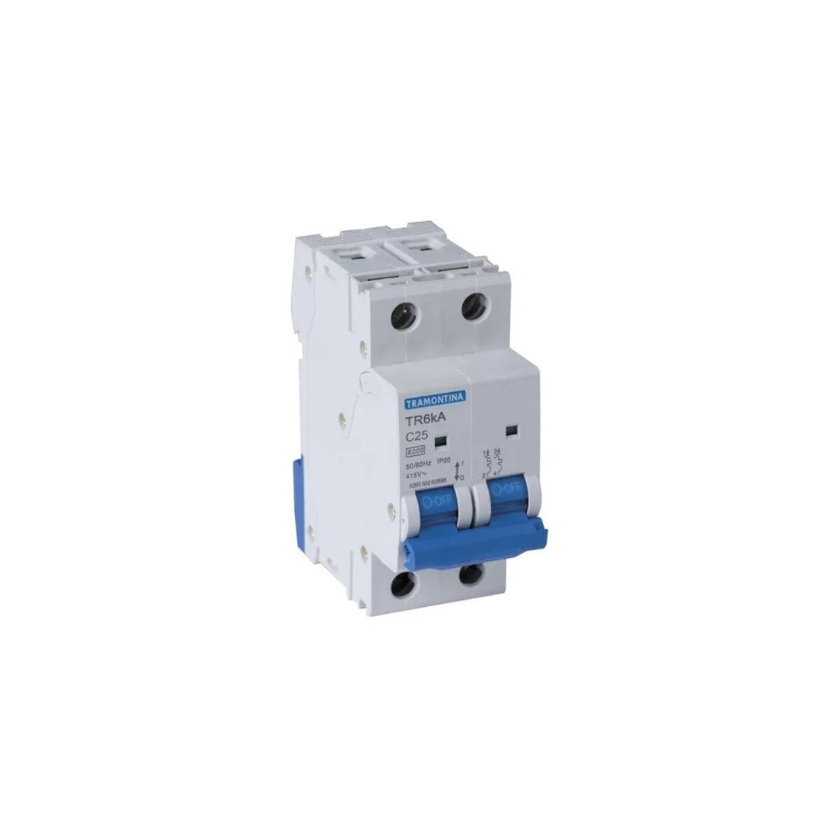 Disjuntor Bipolar Tramontina 10a 16a 20a 25a 32a 40a 50a 63a