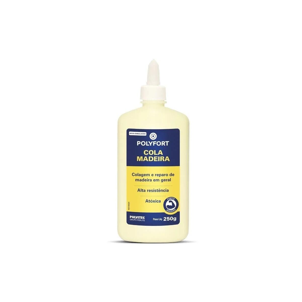 Cola Madeira Pulvitec 250g | Alta Resistência e Secagem Rápida