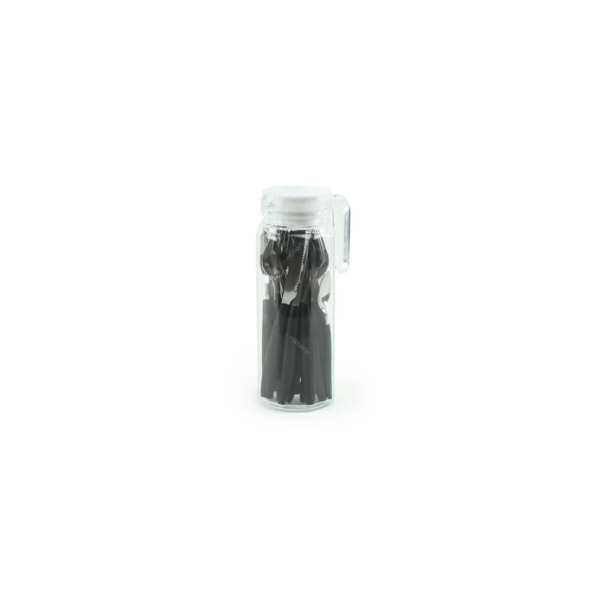 Jogo de Talheres Inox Preto com Jarra - Design Moderno e Durável