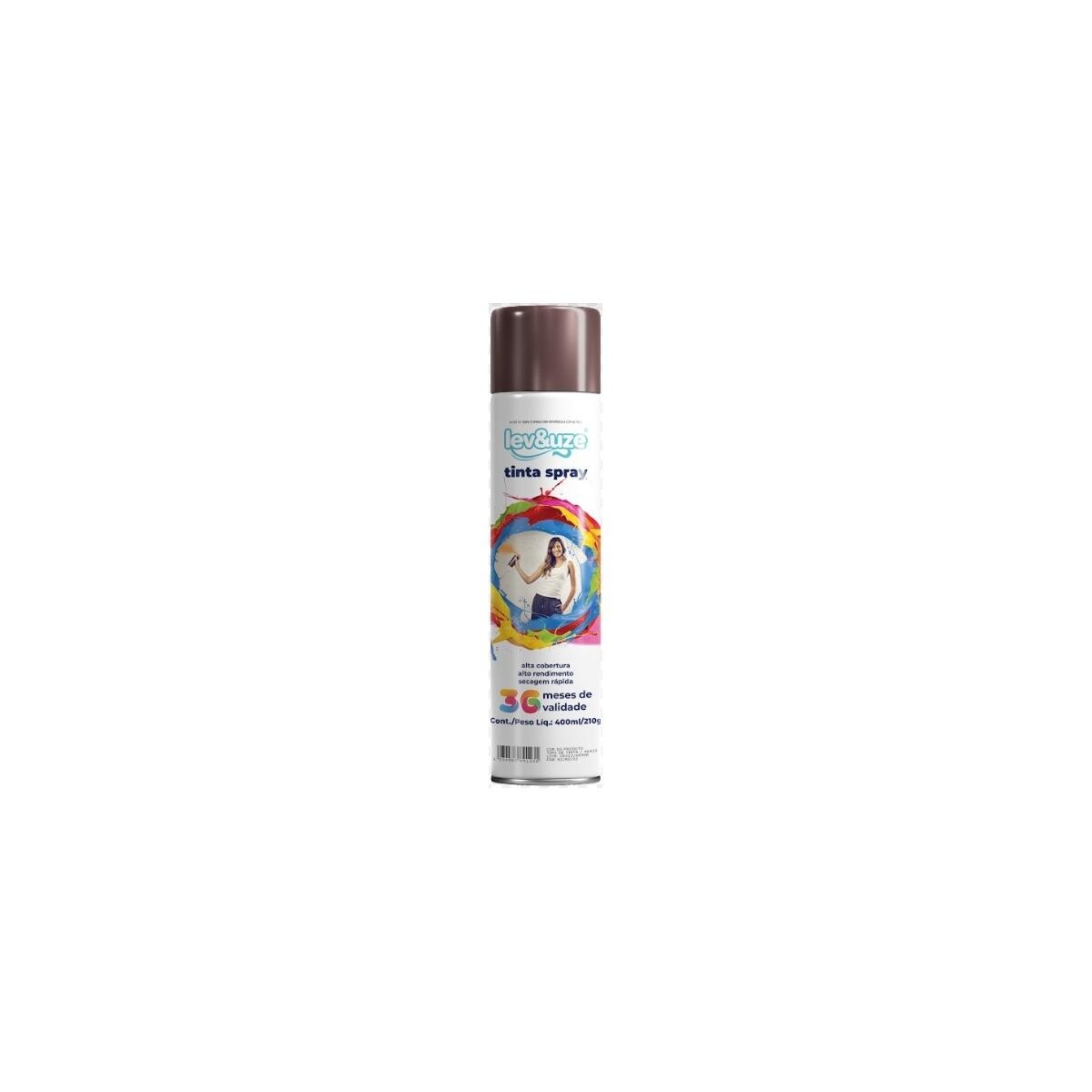 Tinta Spray Metálica Cobre Lev&uze 400ml para Acabamentos