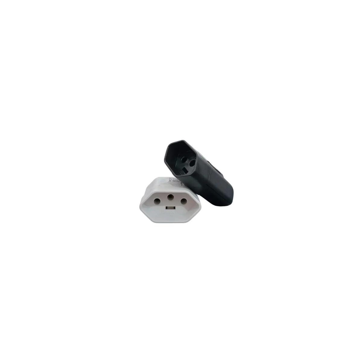 Plug Fêmea 2p+t Tramontina Preto/branco - Qualidade e Segurança