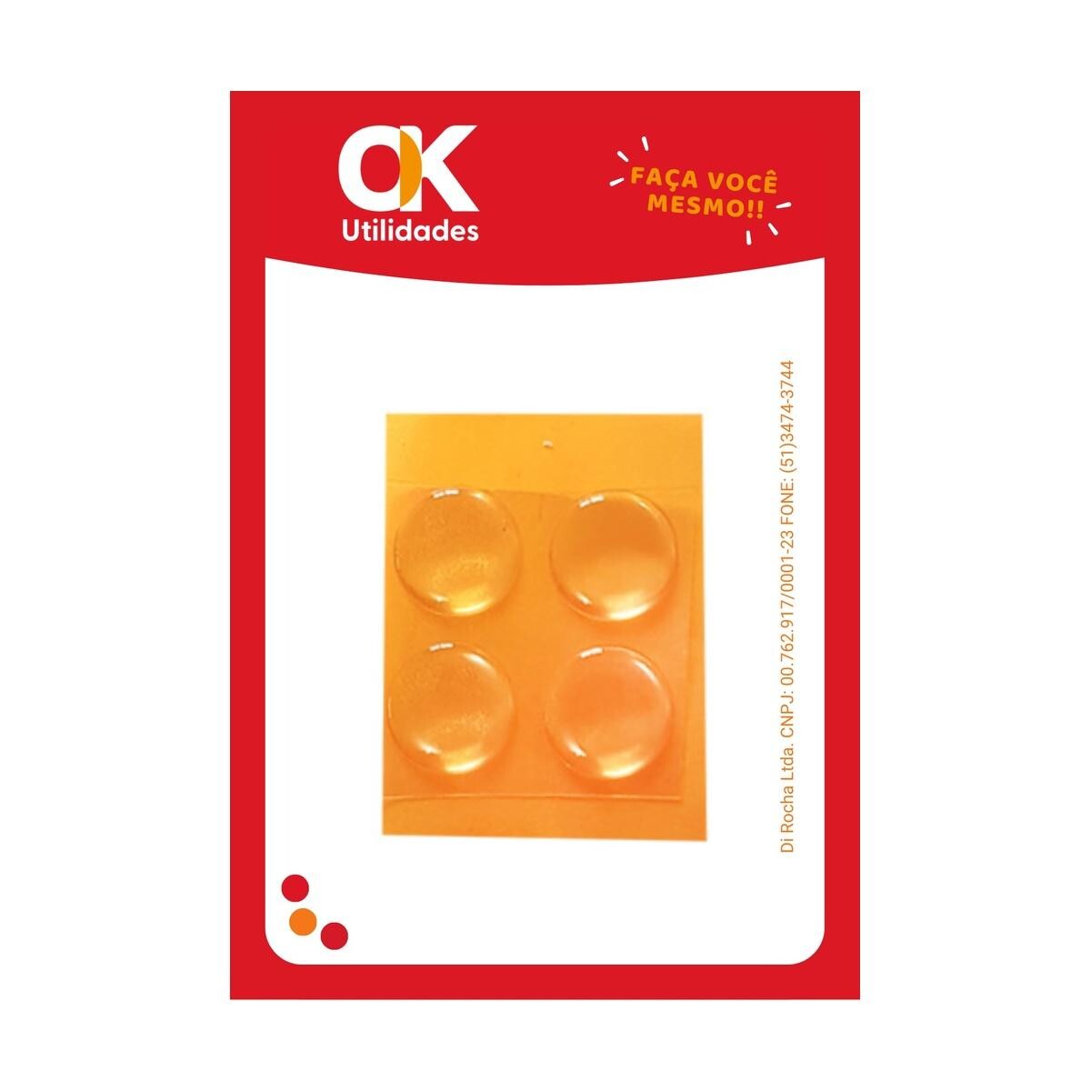 Protetor de Silicone 15mm Redondo Ok Utilidades para Móveis e Pisos