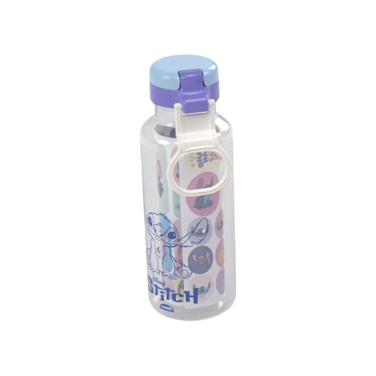 Garrafa Squeeze Fun Abre Fácil Stitch 600 Ml Durável e Segura