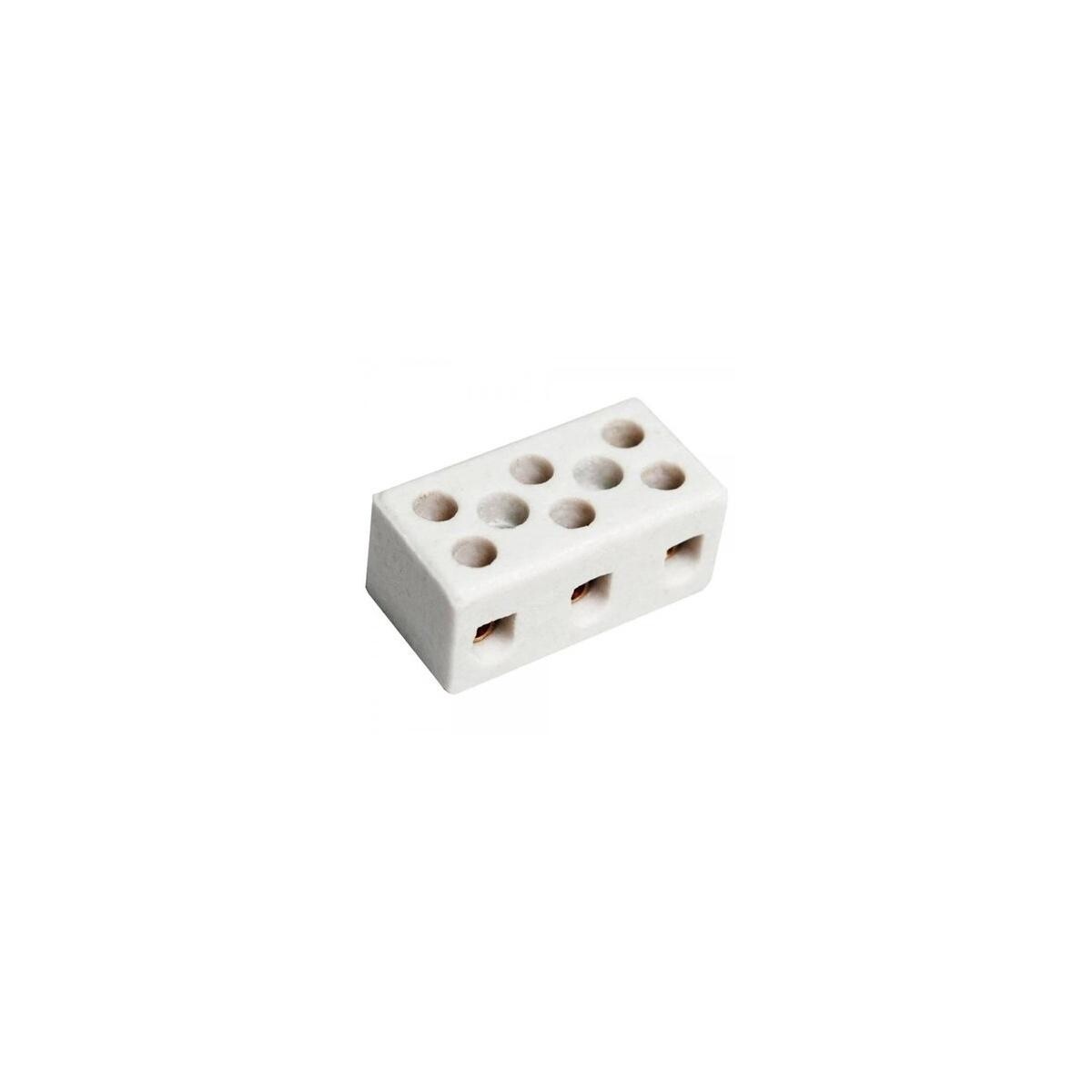 Conector Porcelana Tripolar Margirius 16mm para Instalações Seguras
