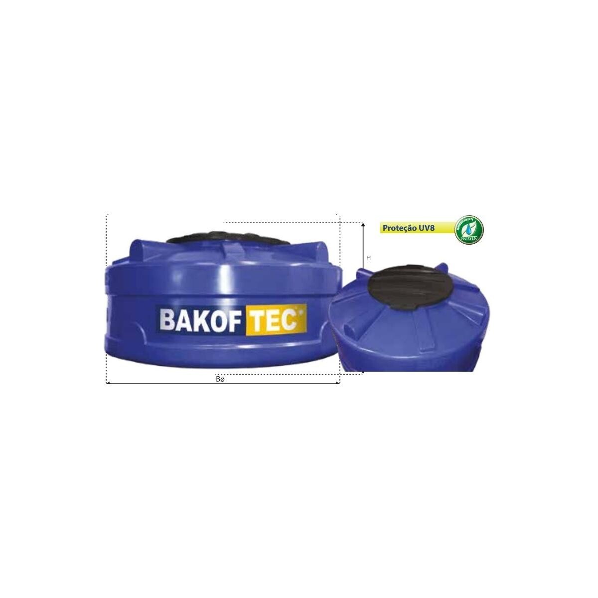 Tanque Polietileno Bakof 500l para água C/ Tampa Clic