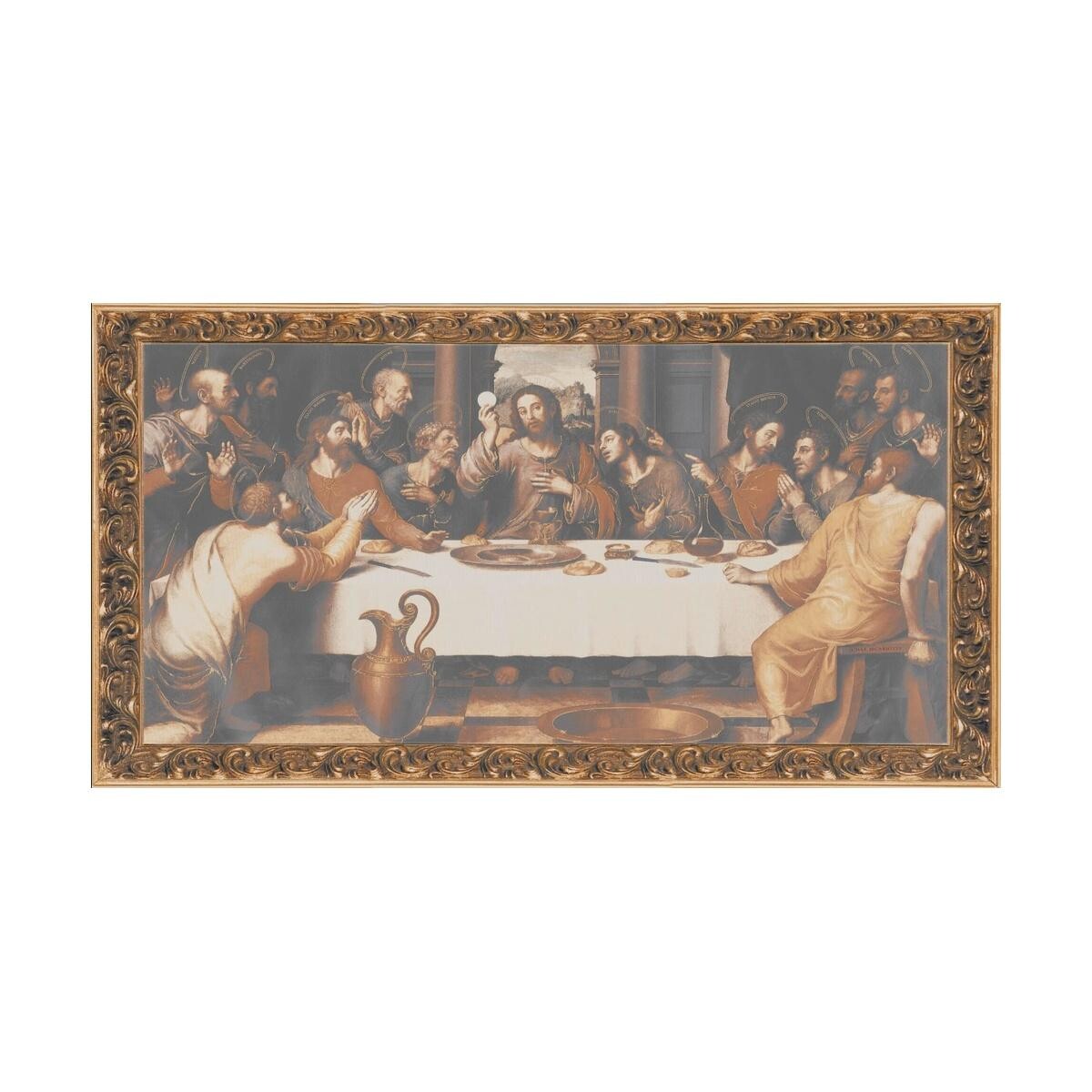 Piso Cejatel 58x118 Santa Ceia | Revestimento Cerâmico Decorativo Artístico