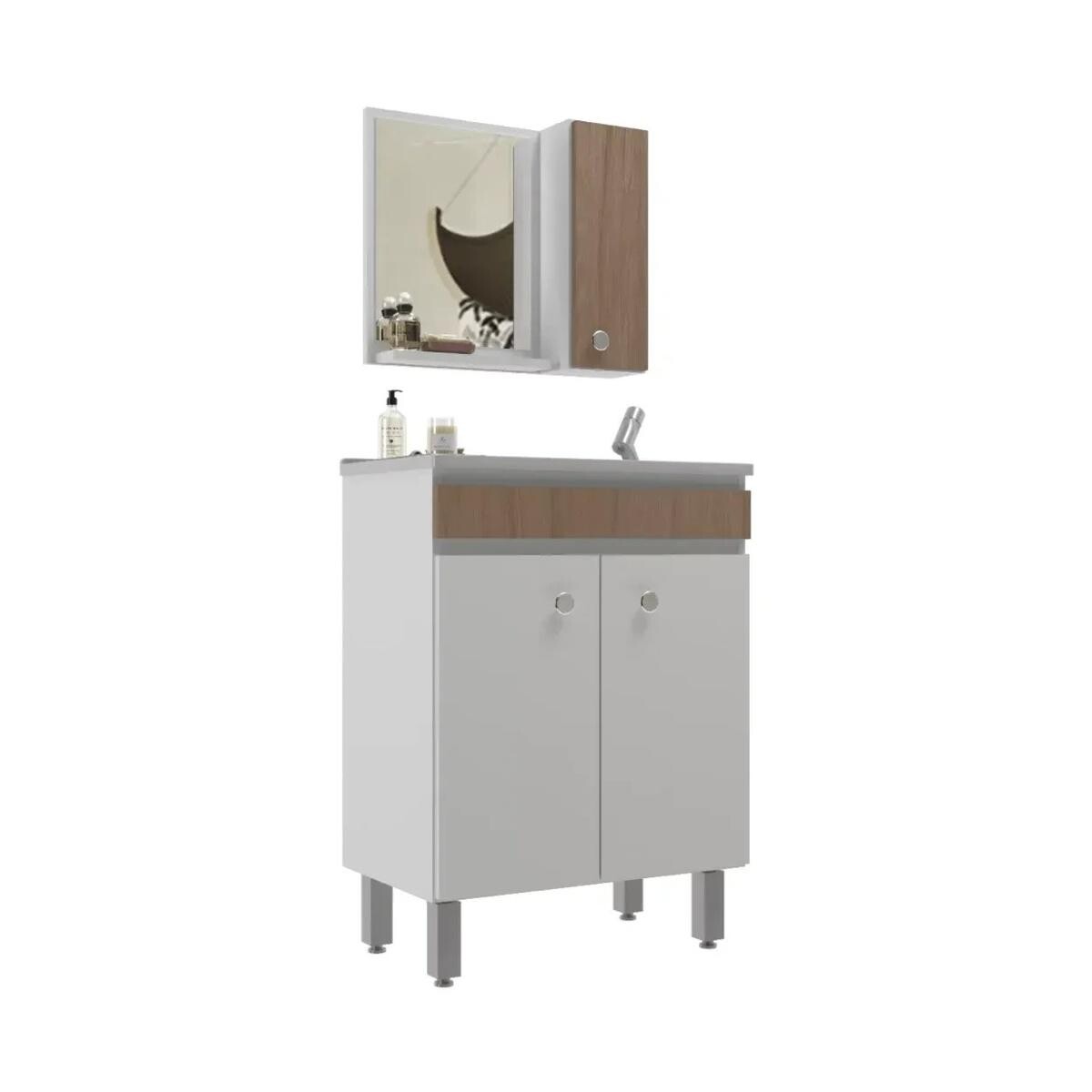 Balcão de Banheiro Belizze Palermo 55cm Imbuia - Design e Durabilidade