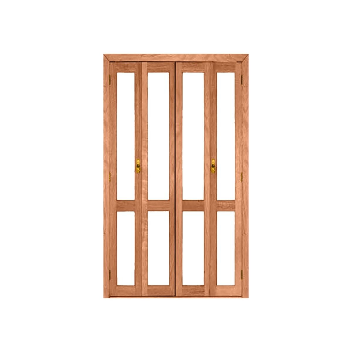 Porta Sacada Esel Pe641 Eucalipto com Vidro Liso 140x216x12cm