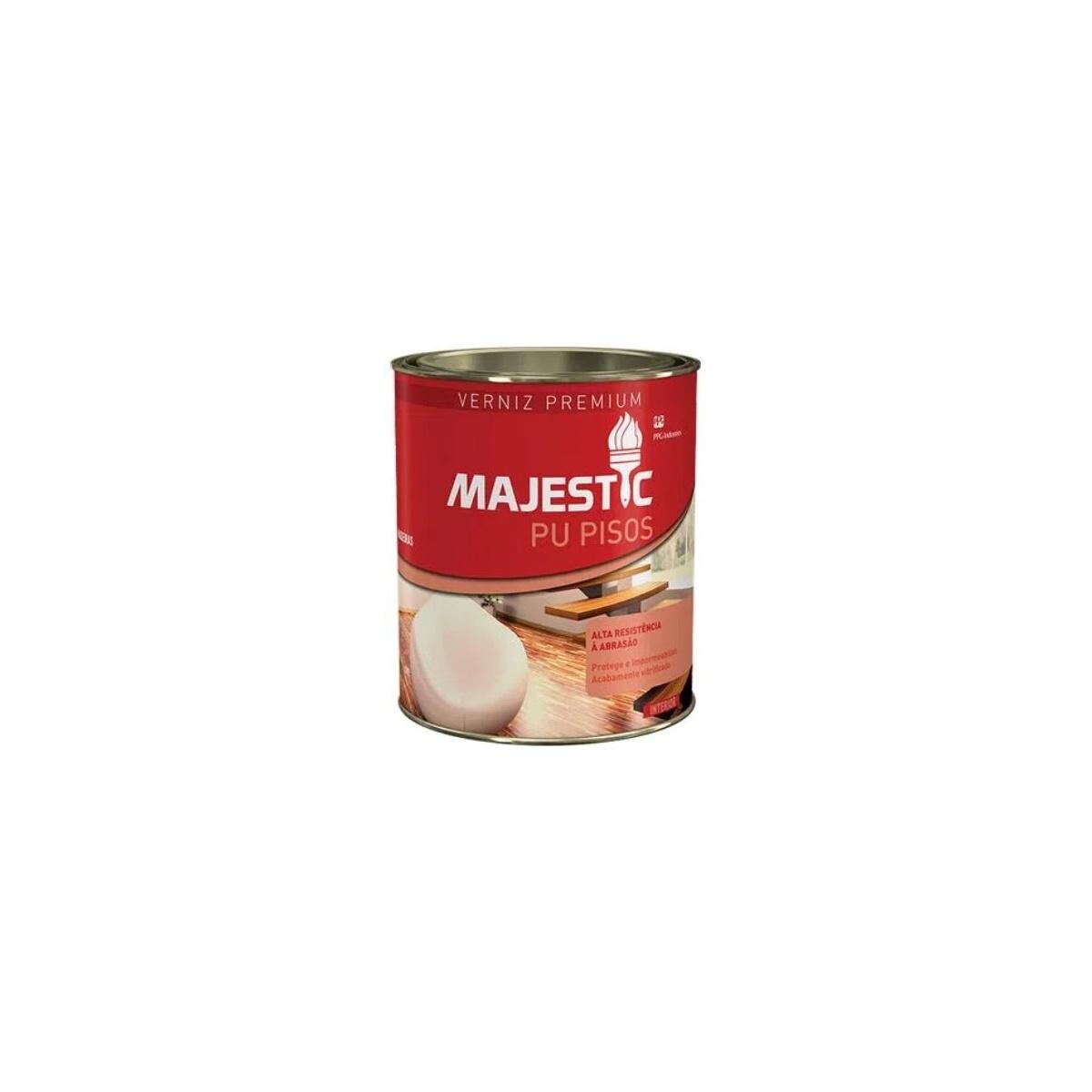 Verniz Pu para Pisos Flexível Brilho Incolor 0,9l - Majestic
