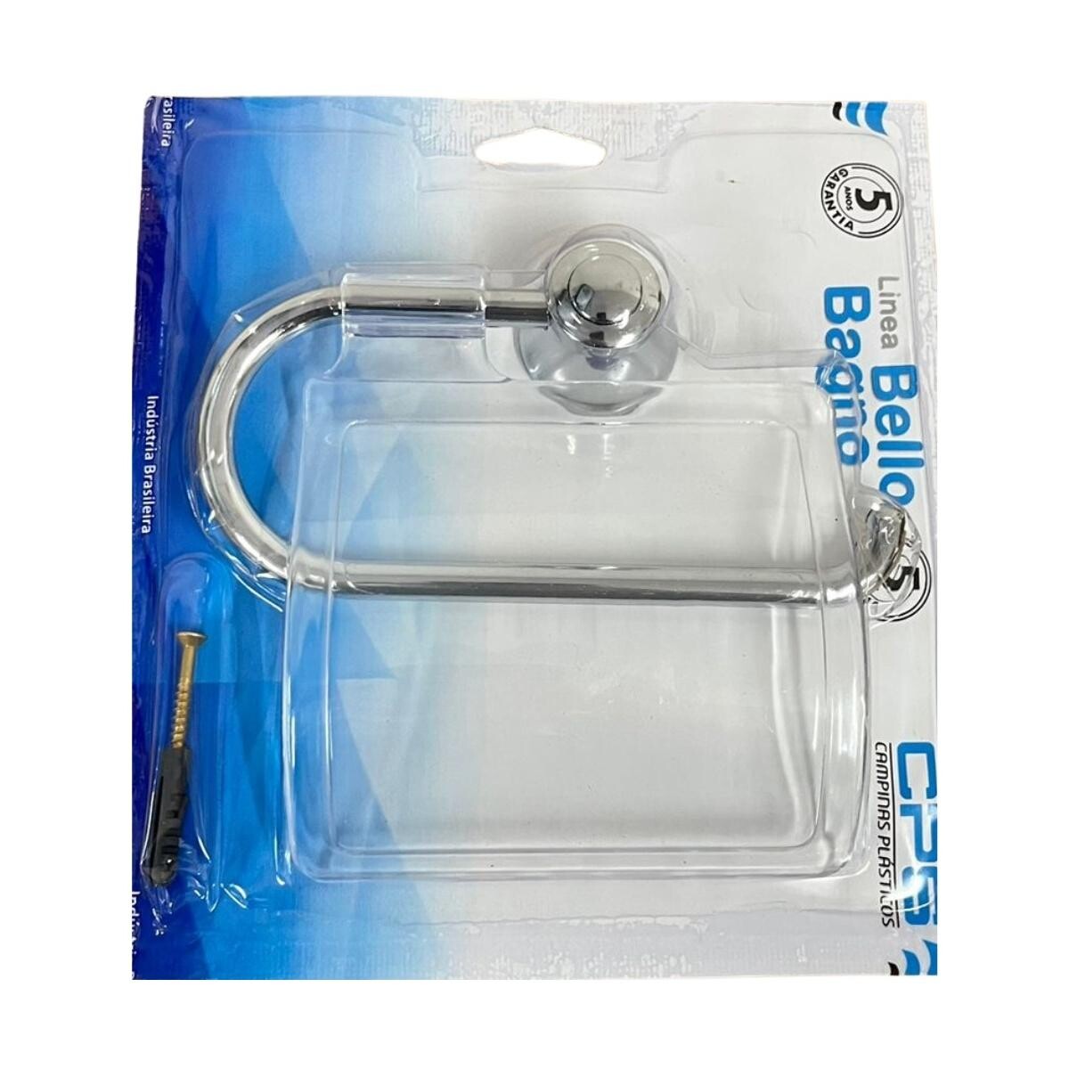 Porta Papel Higiênico Cristal Bello Bagno de Parede Elegante