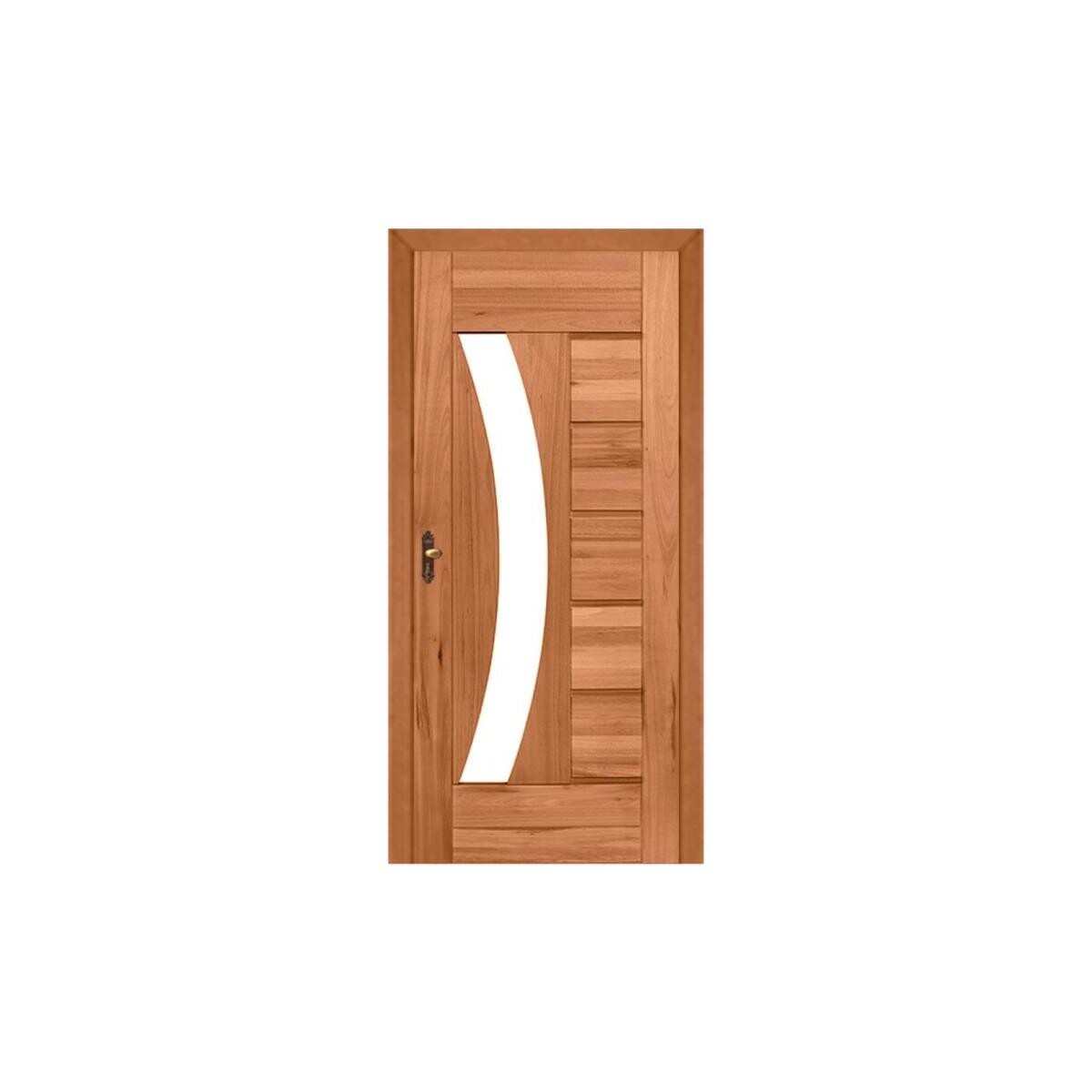 Porta Pivotante Esel P35 C/ Vitro e Puxador 60cm Direita 107x213cm