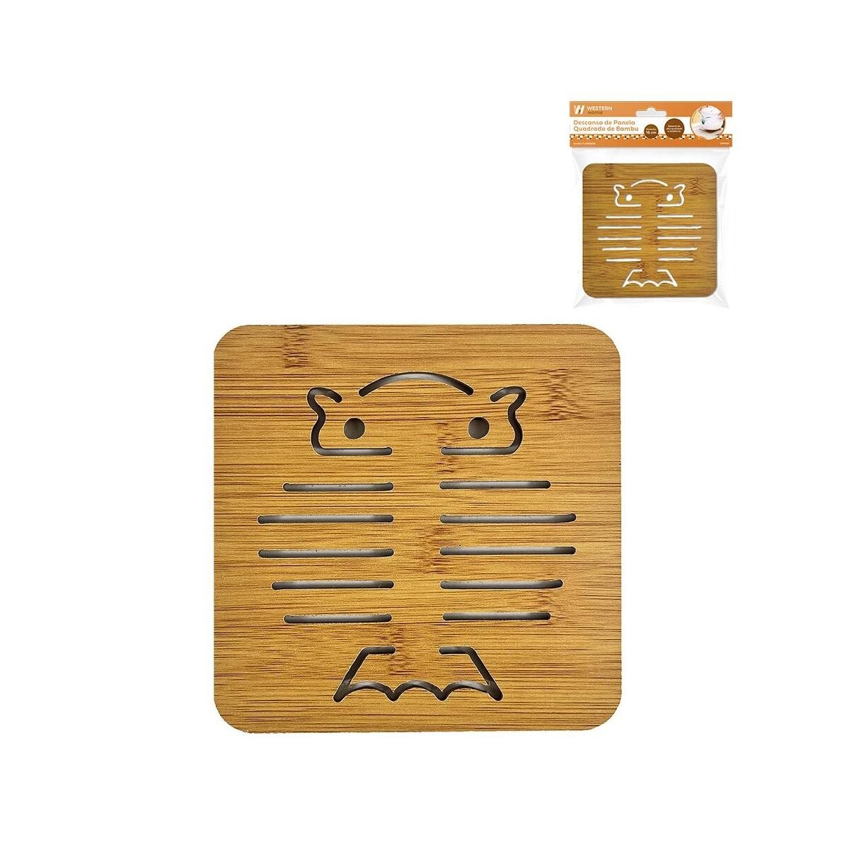Descanso para Panela Quadrado 16cm Hercules Suporte de Cozinha