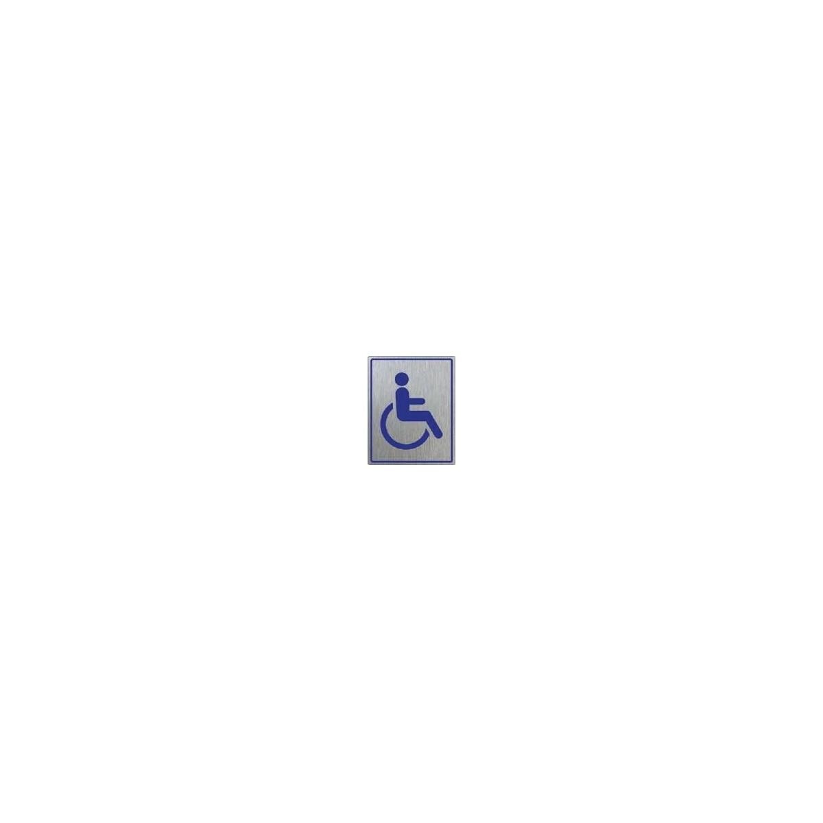 Placa Acm Wc Cadeirante Numeral 125x175mm - Sinalização