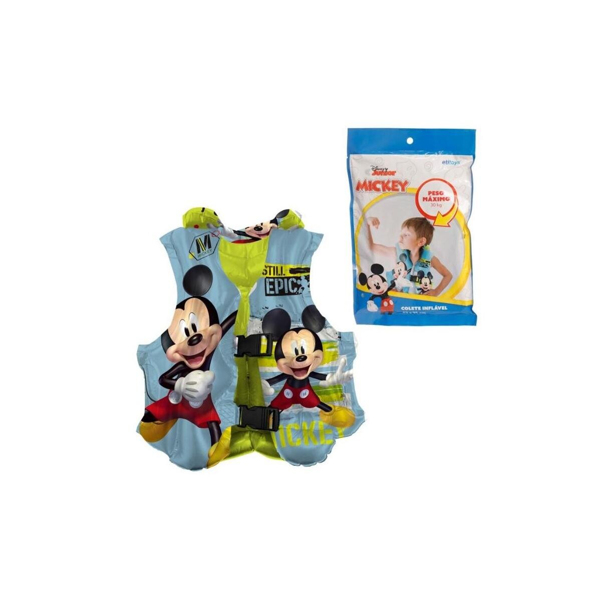 Colete Sinalização Infantil Mickey Alta Visibilidade Abnt