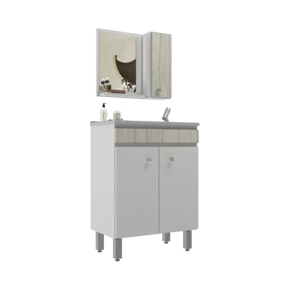 Balcão para Banheiro Belizze Palermo 55cm Carvalho - Elegância e Durabilidade