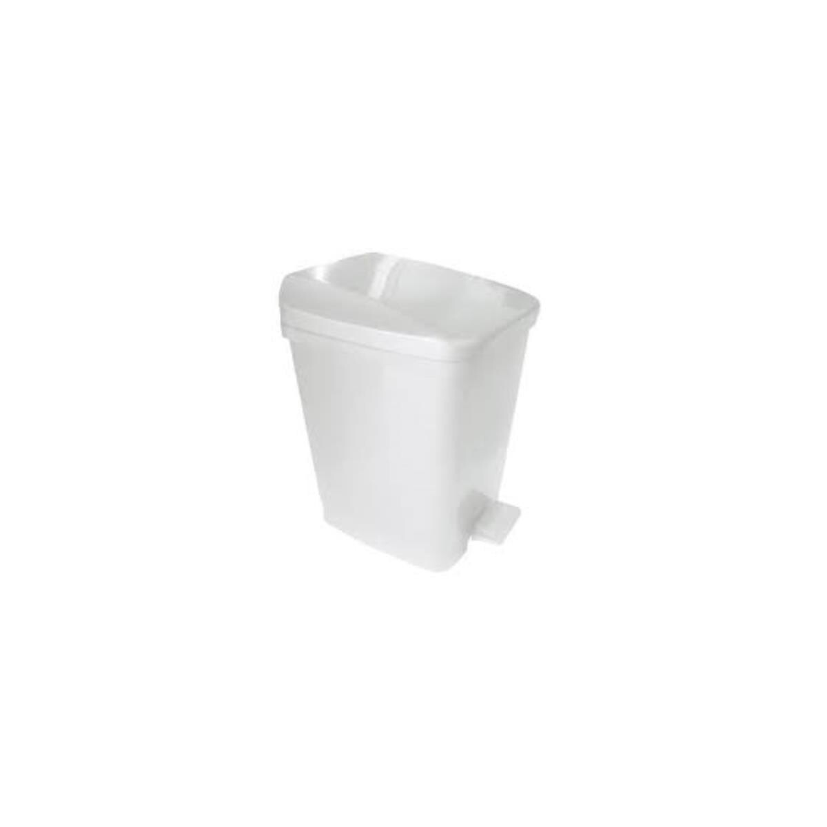 Lixeira com Pedal 9 Litros Branca Metasul - Plástico Resistente