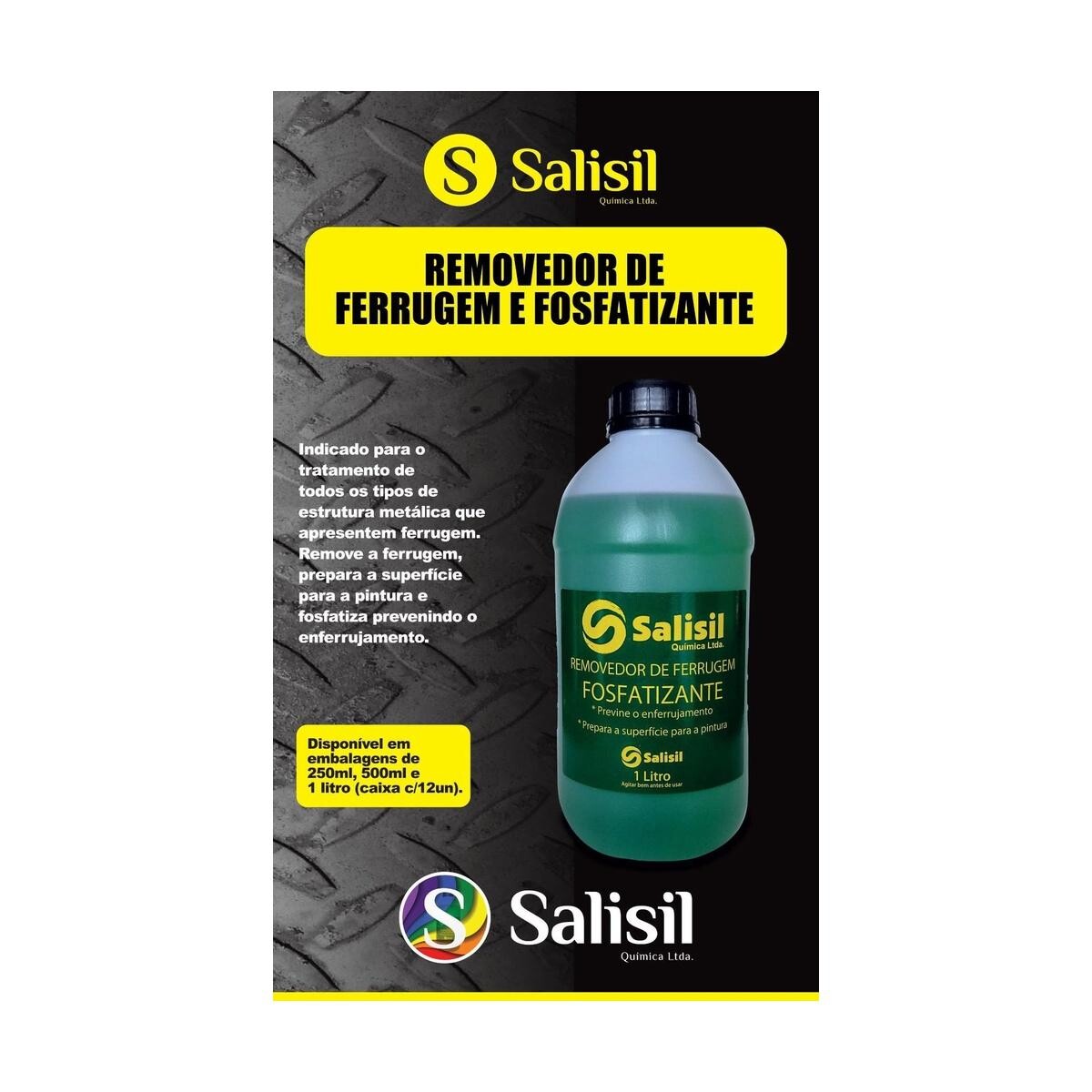 Removedor de Ferrugem Salisil 250ml - Solução Desoxidante Profissional
