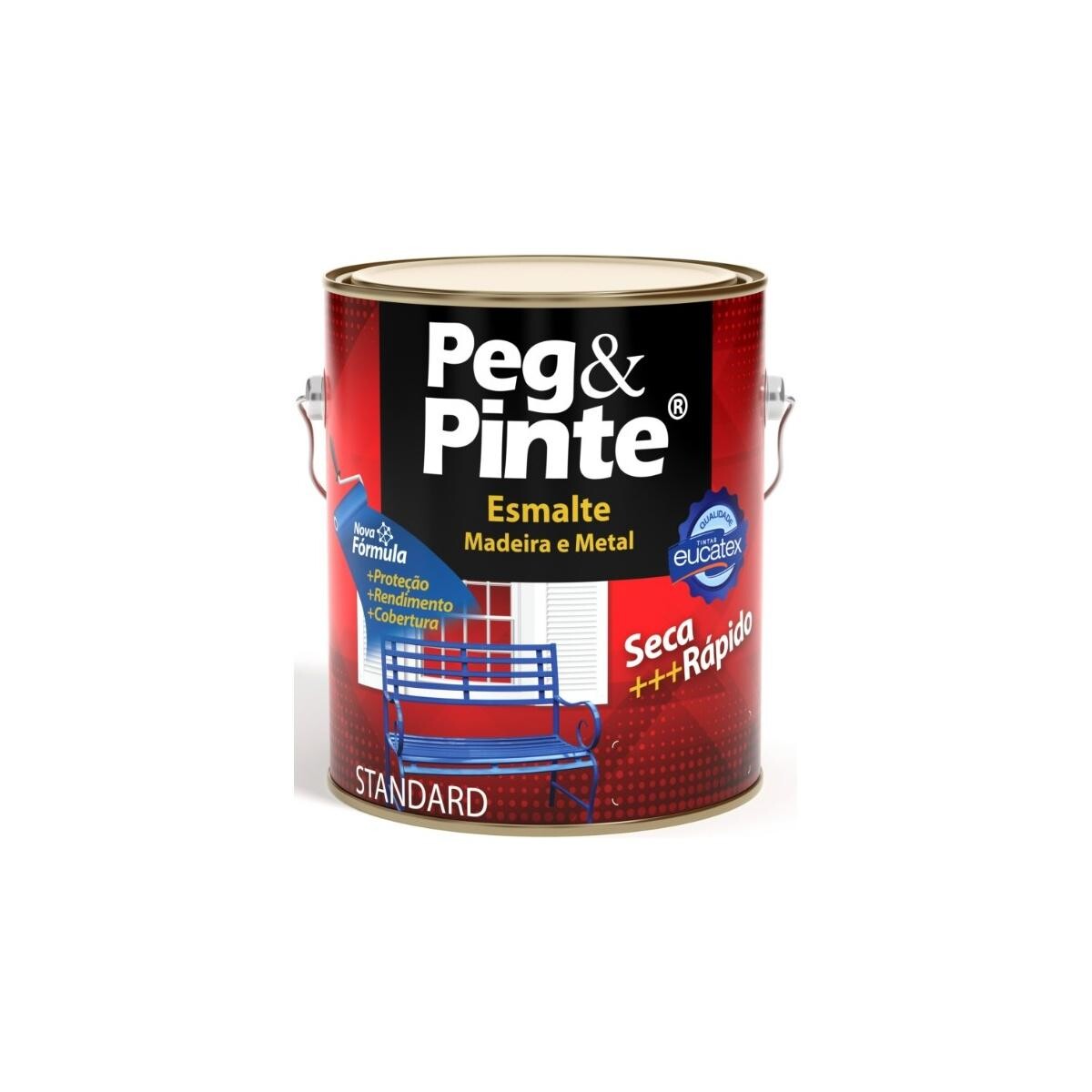 Tinta Esmalte Cinza Claro Brilho 3,6l Peg&pinte - Durabilidade Superior