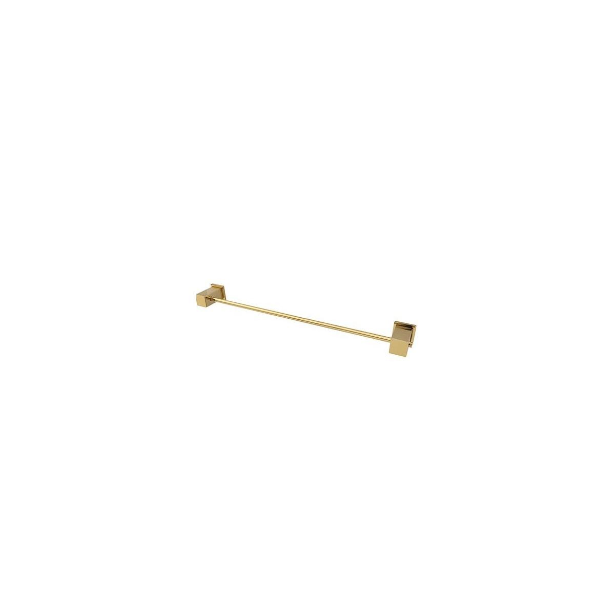 Porta Toalha Reto Rainha Semi Luxo Square 54 Cm Gold Inox
