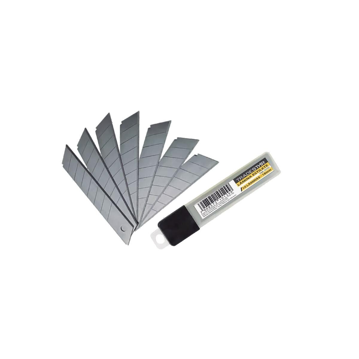Lâminas para Estilete 18mm Tradestar - Kit com 10 Peças