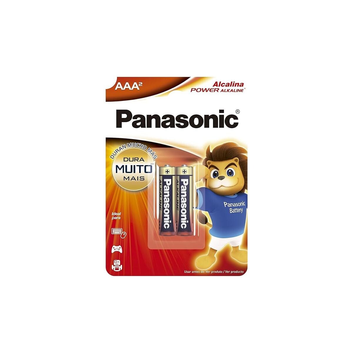 Pilha Alcalina Panasonic Aaa Cartela 2 Unidades - Longa Duração