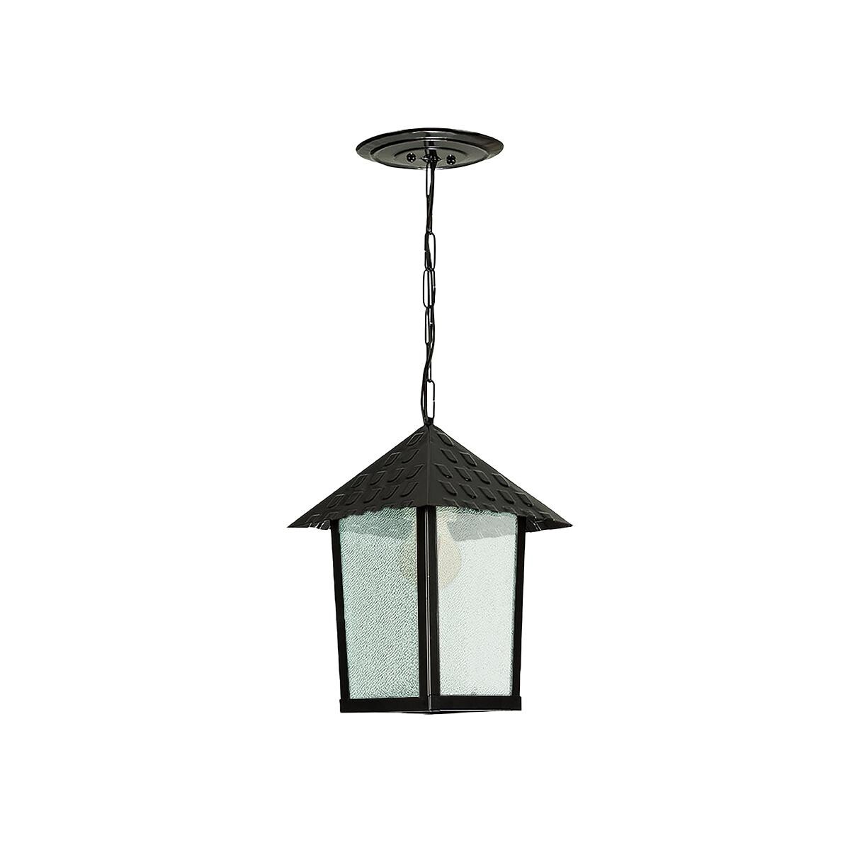 Luminária Arandela Colon Quadrada Blumenau Pendurada Preto