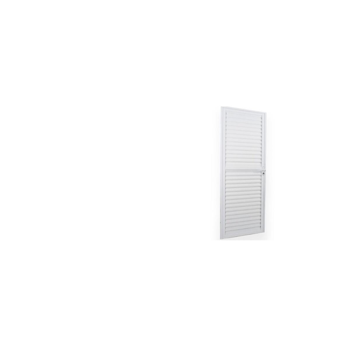 Porta de Giro Mgm Alum/aço Laminada 210x60 Cm Branco Esquerda