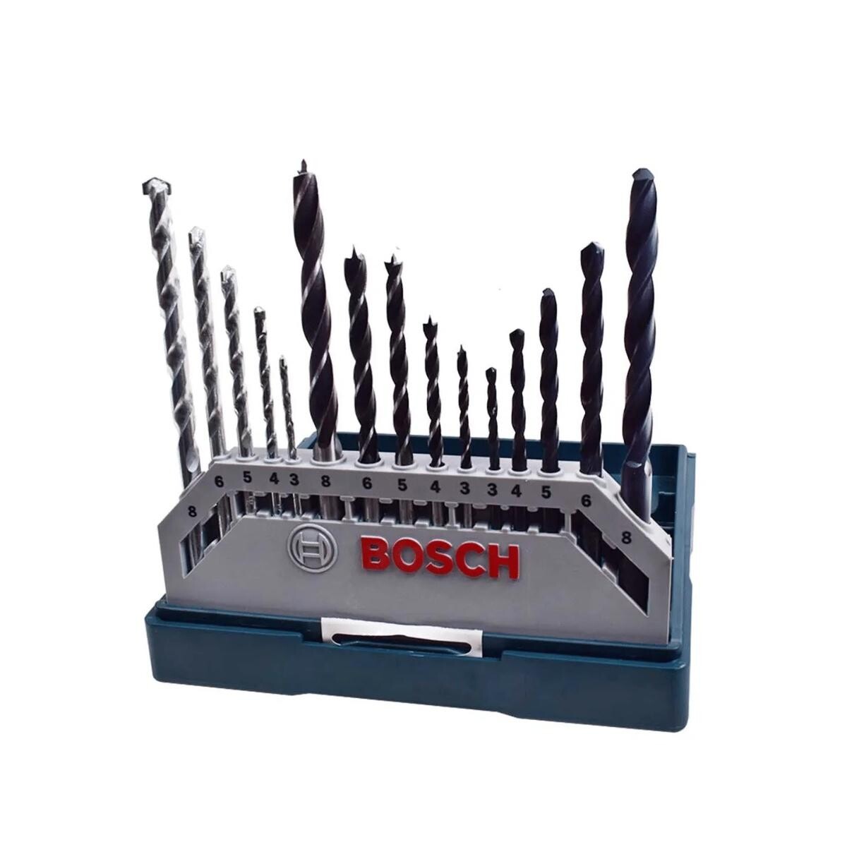 Jogo Brocas Bosch Mini X-line 15 Peças Multimateriais