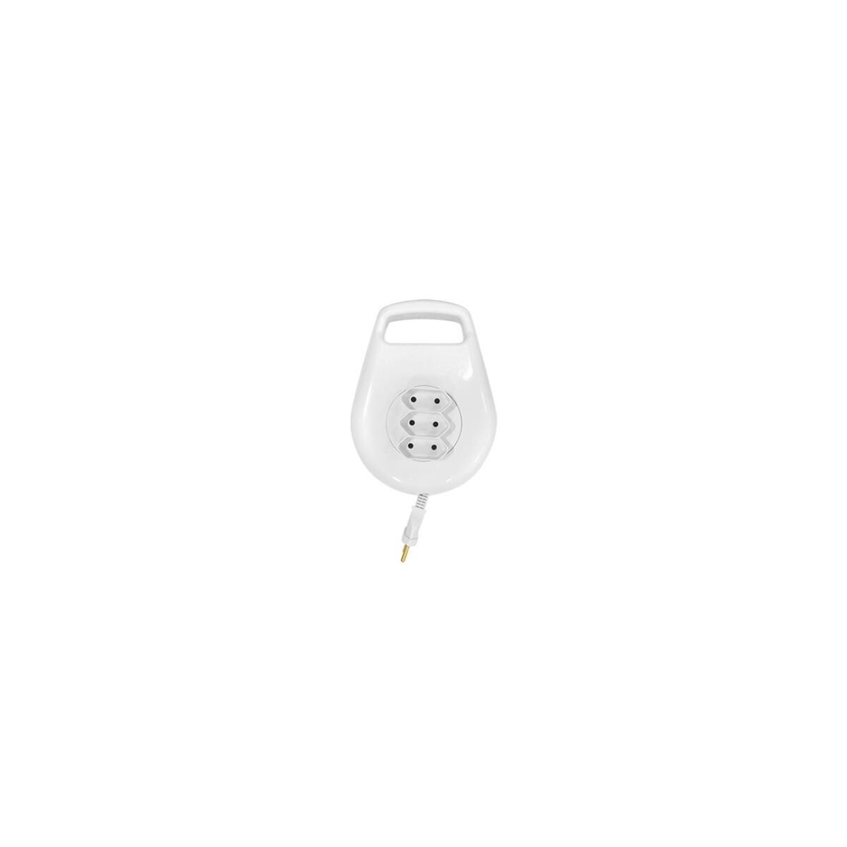 Extensão Elétrica Ilumi 5m Circular 2 Pinos Branca