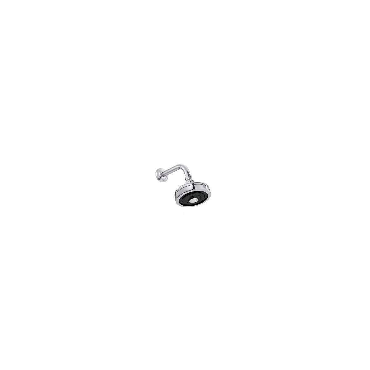 Ducha Auto Limpante Redonda Cromada Abs C/ Cano Inox Rainha