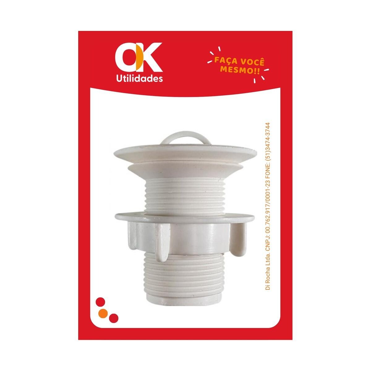 Válvula de Pia Cozinha Ok Utilidades 3 1/2 Polegadas Cesto Inox