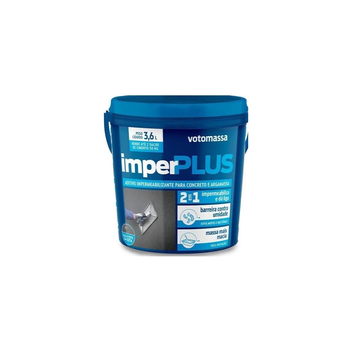 Aditivo Impermeabilizante Votoran Imperplus 3,6l Líquido para Argamassa