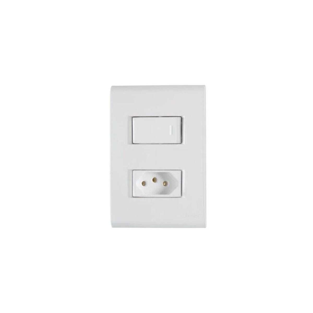 Interruptor 1 Tecla com Tomada 20a Tramontina Liz Branco