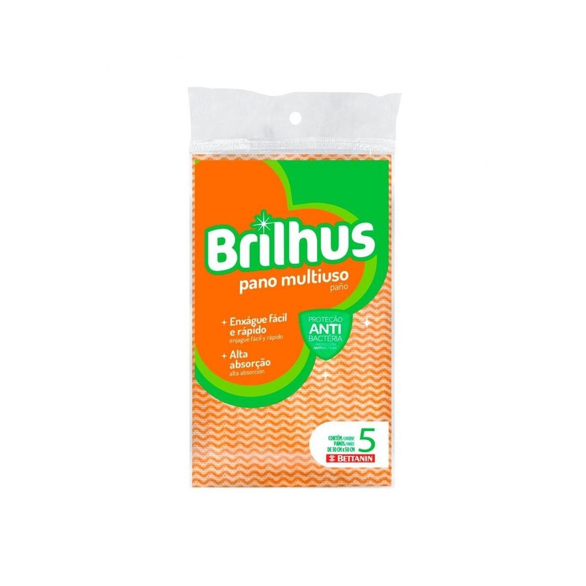 Pano Multiuso Bettanin Brilhus Laranja | Alta Absorção e Durabilidade