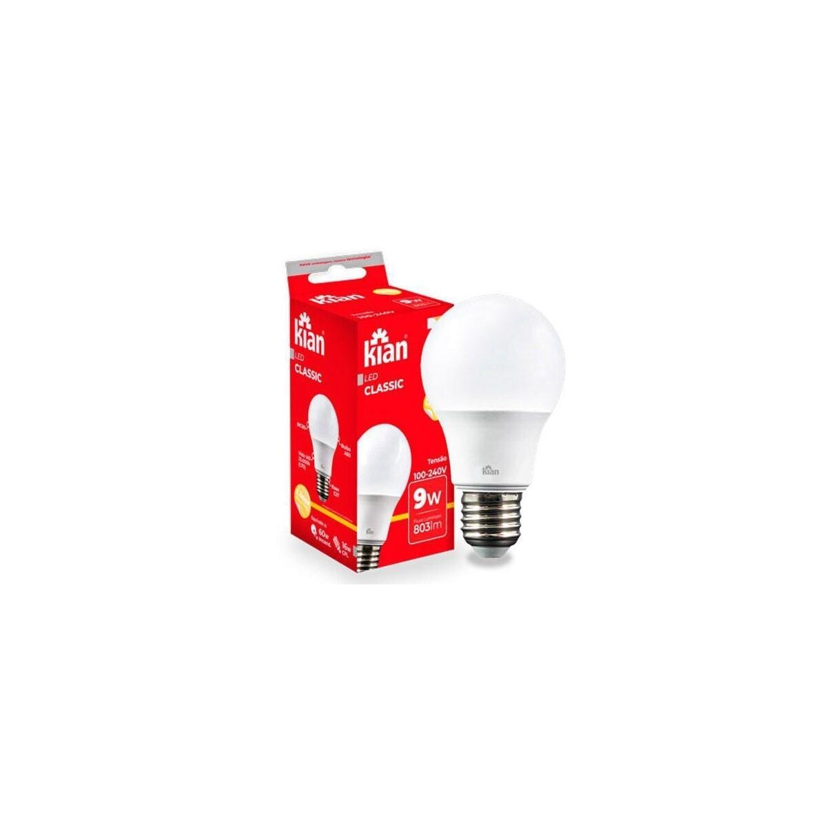 Lâmpada Led 9w Bivolt 6500k Kian Luz Branca