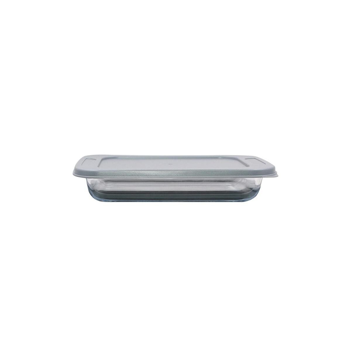 Forma de Vidro Retangular Marinex com Tampa 3l Durável