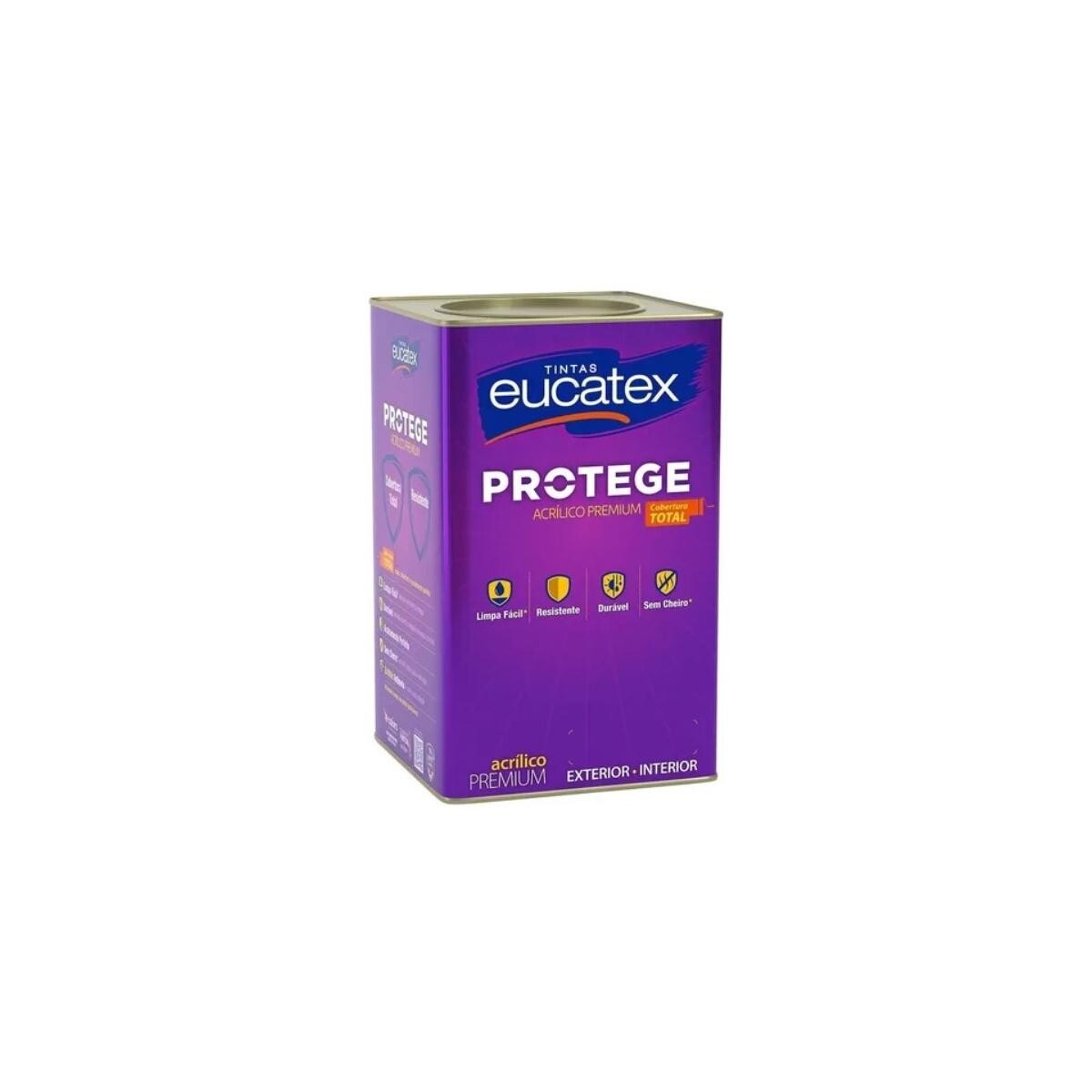 Tinta Acrílica Eucatex Protege Branco Fosco 18l – Acabamento Premium