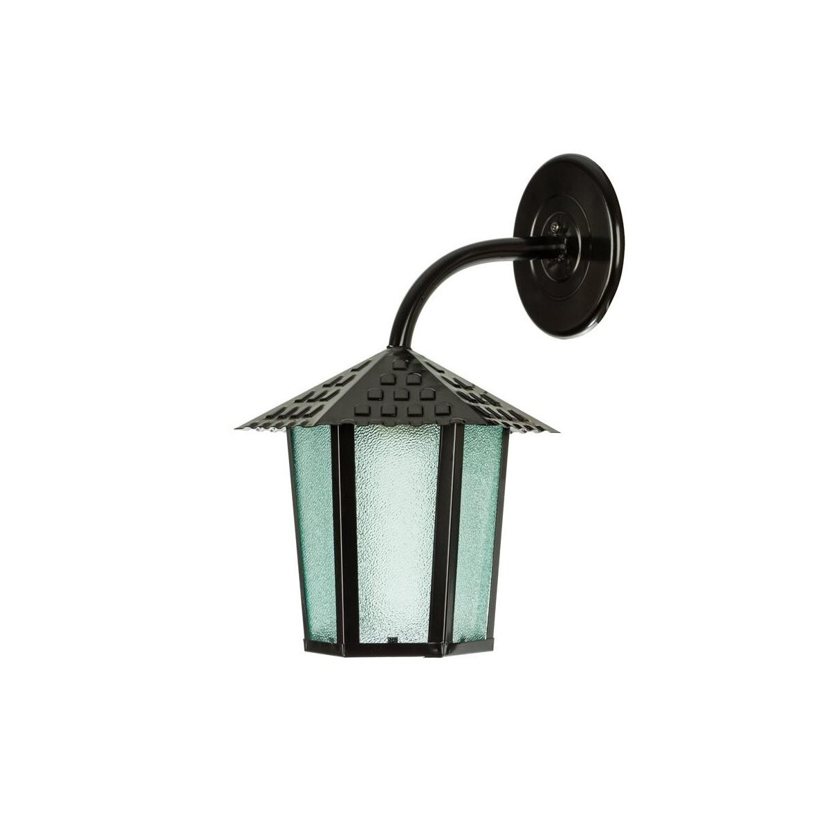 Luminária Arandela Colonial Blumenau Colon Sextavada Braço Preto