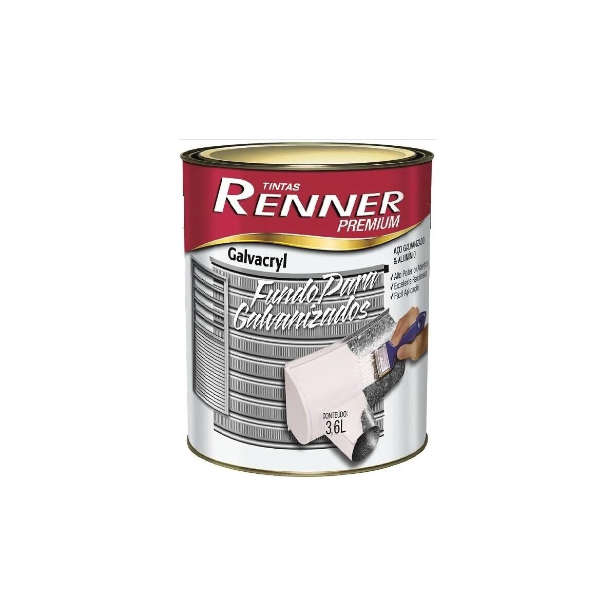 Fundo Galvacril Branco 0,9l Renner | Primer para Galvanizado