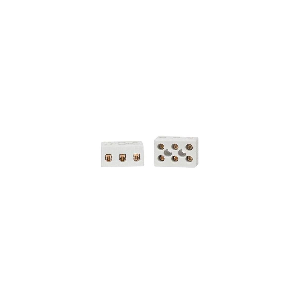 Conector Porcelana Tripolar Electrosafe Ctp-10 10mm