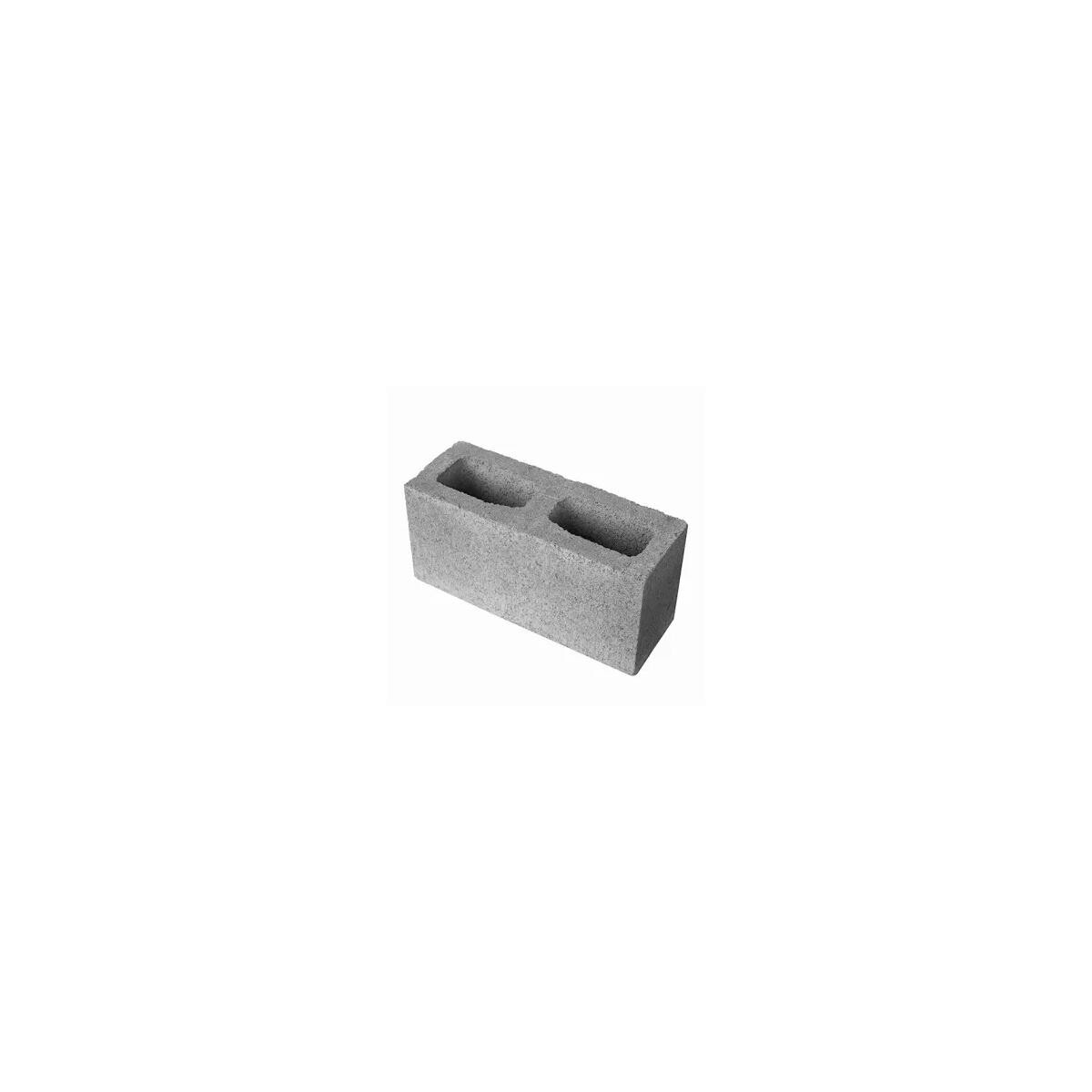 Bloco de Concreto Inteiro 14x19x39cm para Vedação e Estrutura