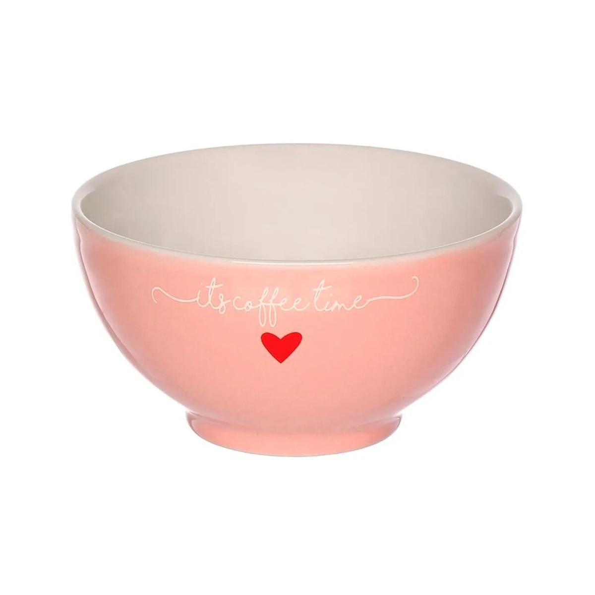 Recipiente Decorativo Bowl Lamour Redondo Rosa 440ml - Design Exclusivo