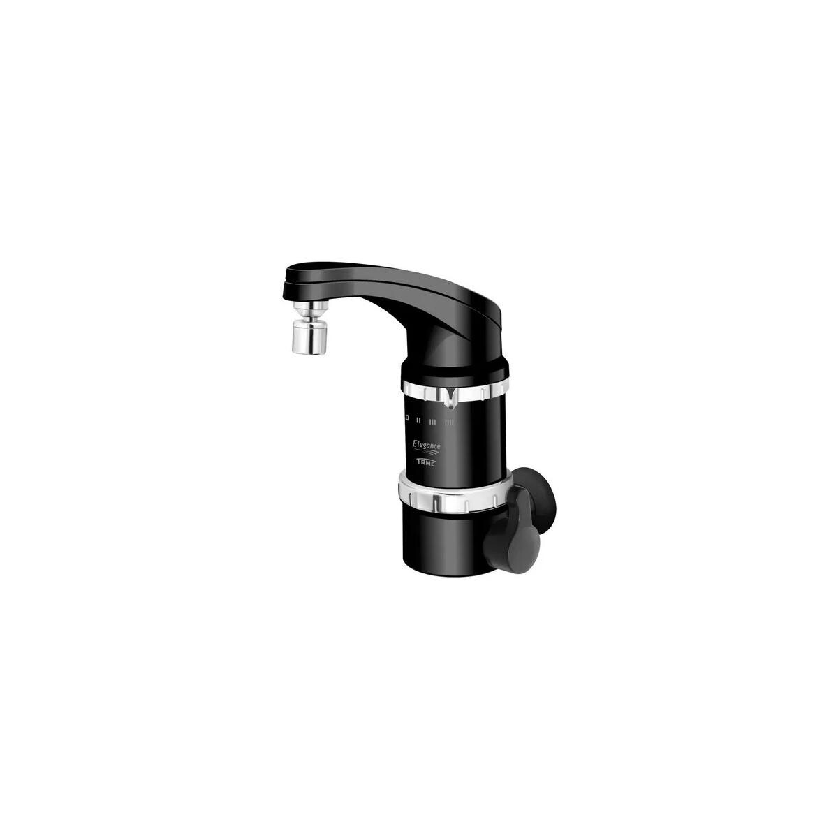 Torneira Elétrica Fame Elegance Parede Preta 6800w 4 Temperaturas