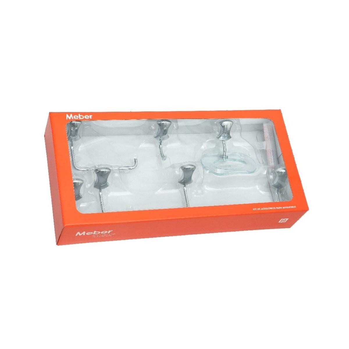 Kit Acessórios Banheiro 5 Peças Clic Meber