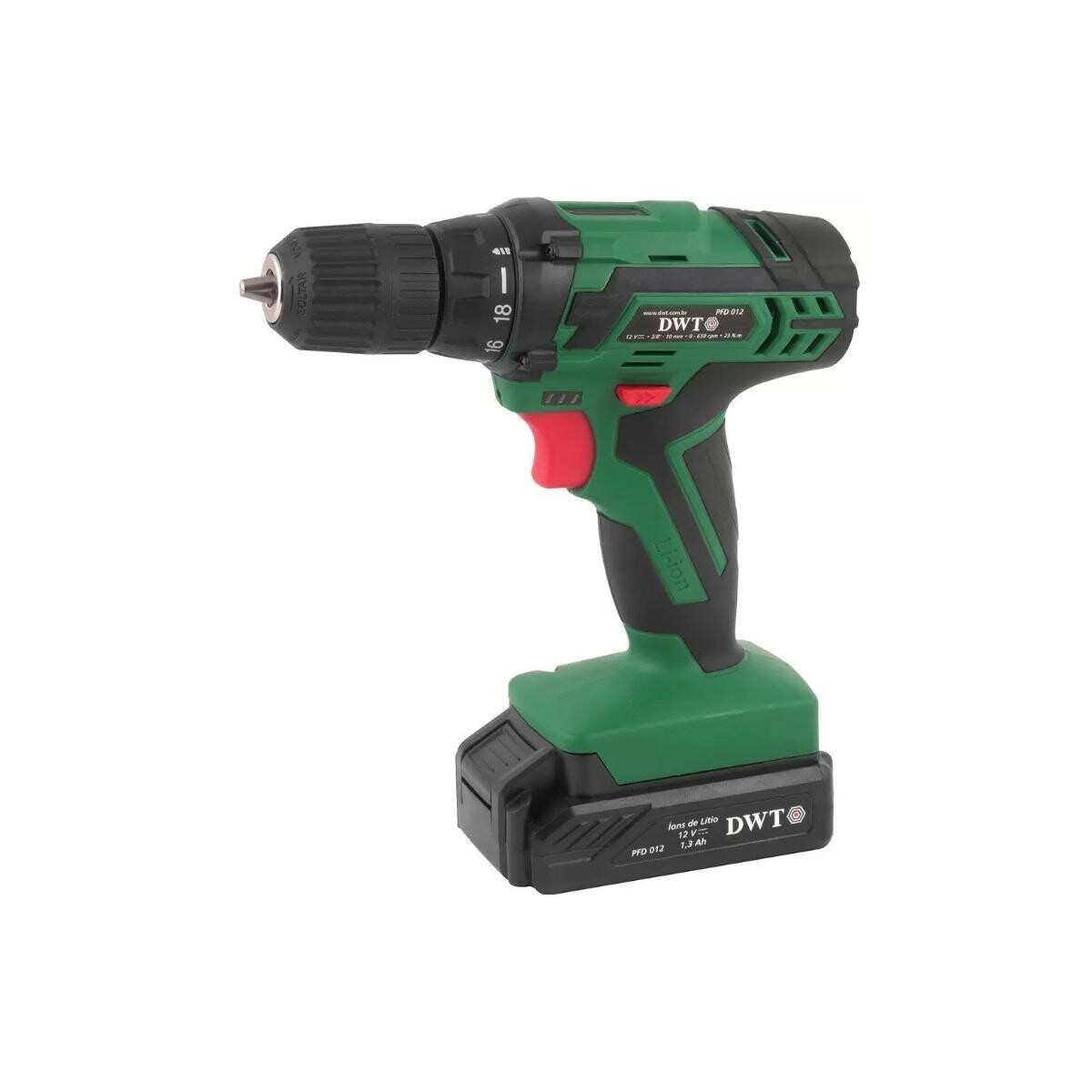Parafusadeira Furadeira Dwt Pfd012 Bateria 12v para Construção