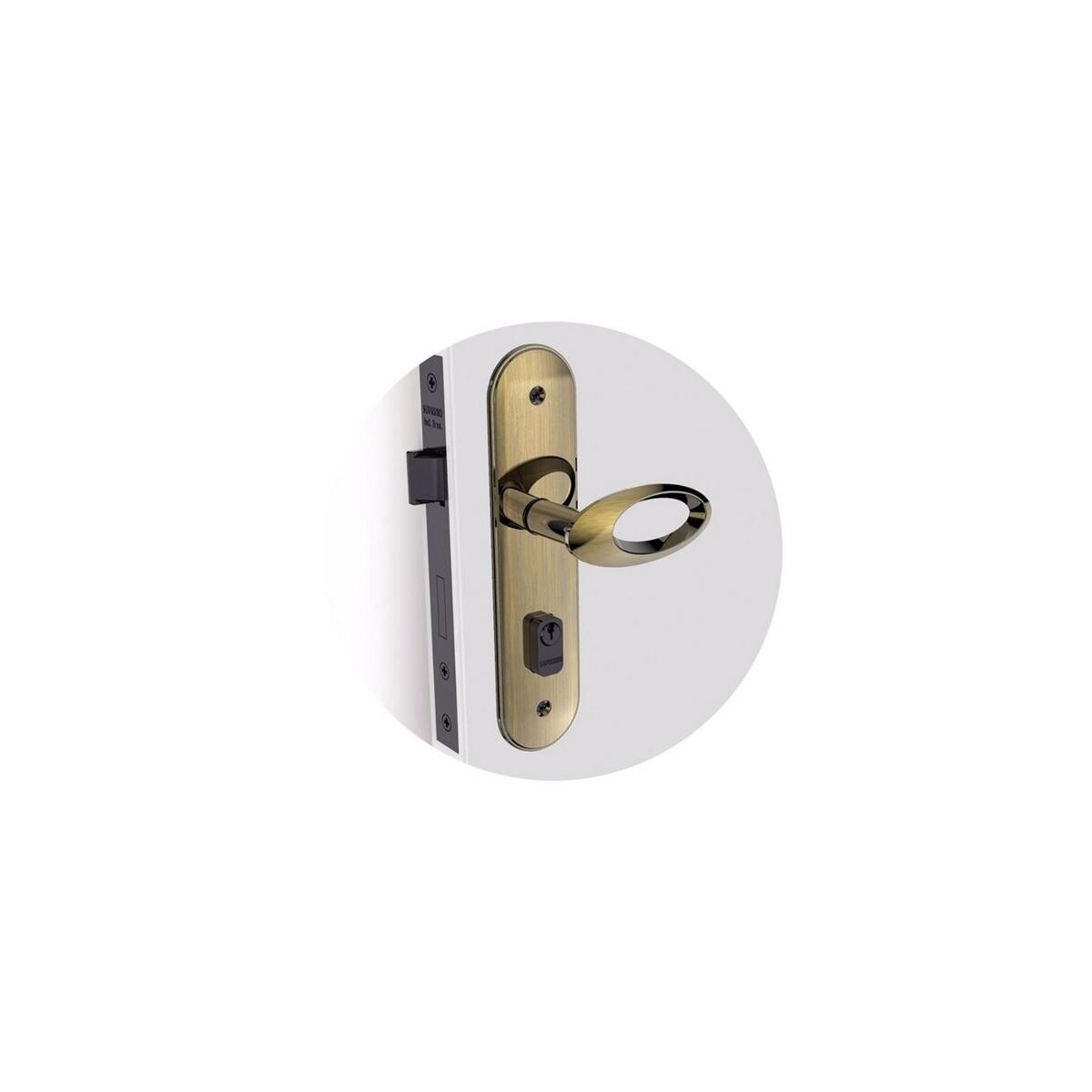 Fechadura Externa Soprano Open Golf 40x53 Antique
