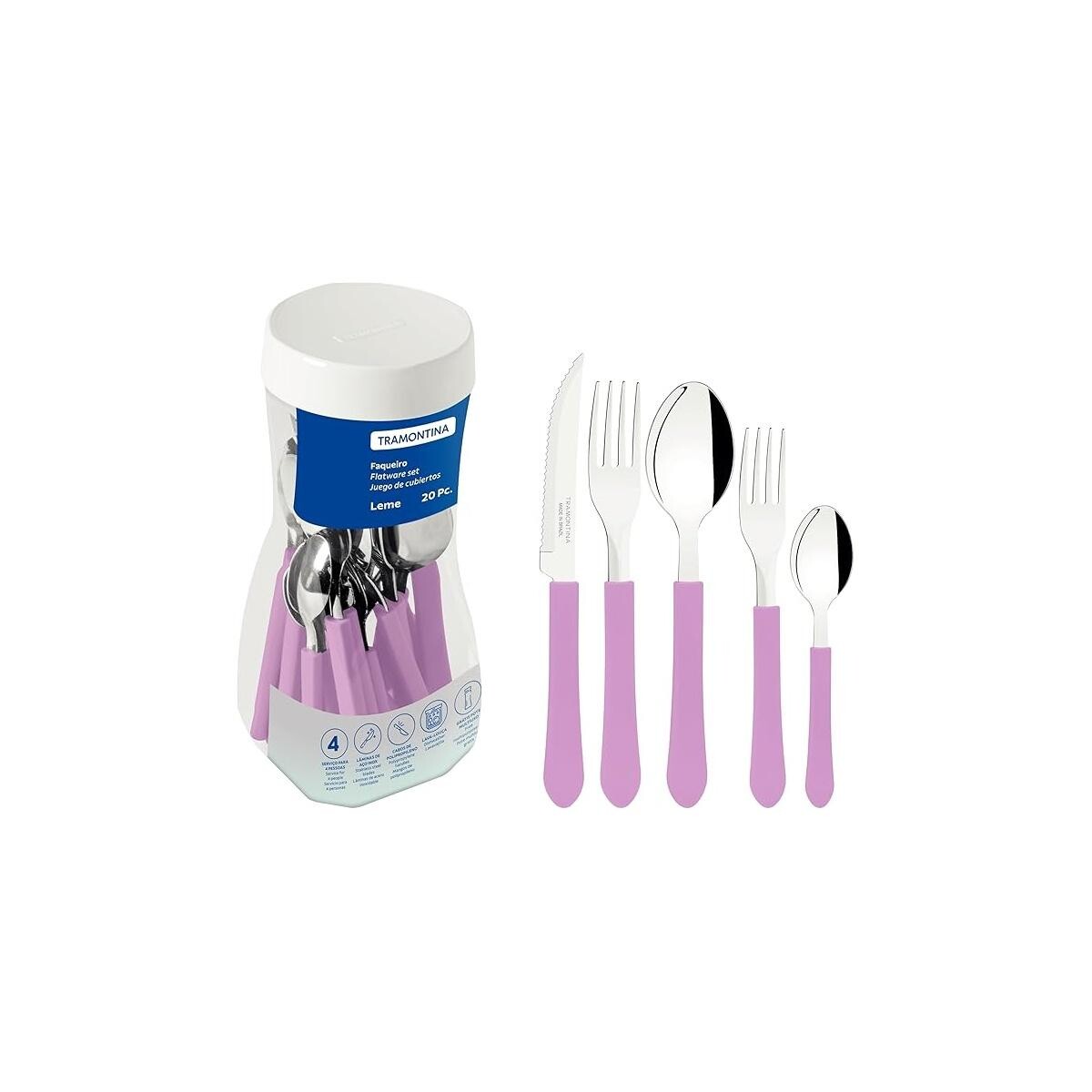 Faqueiro Tramontina Leme Inox Lavanda 20 Peças - Durabilidade