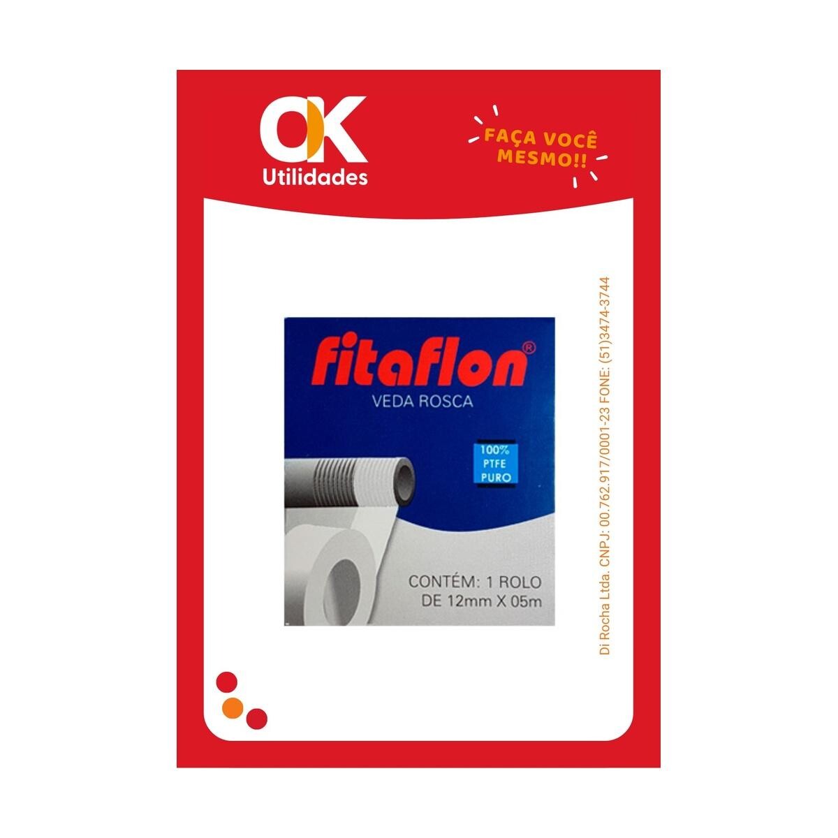 Fita Veda Rosca Ptfe Fitaflon 5 Metros Ok Utilidades
