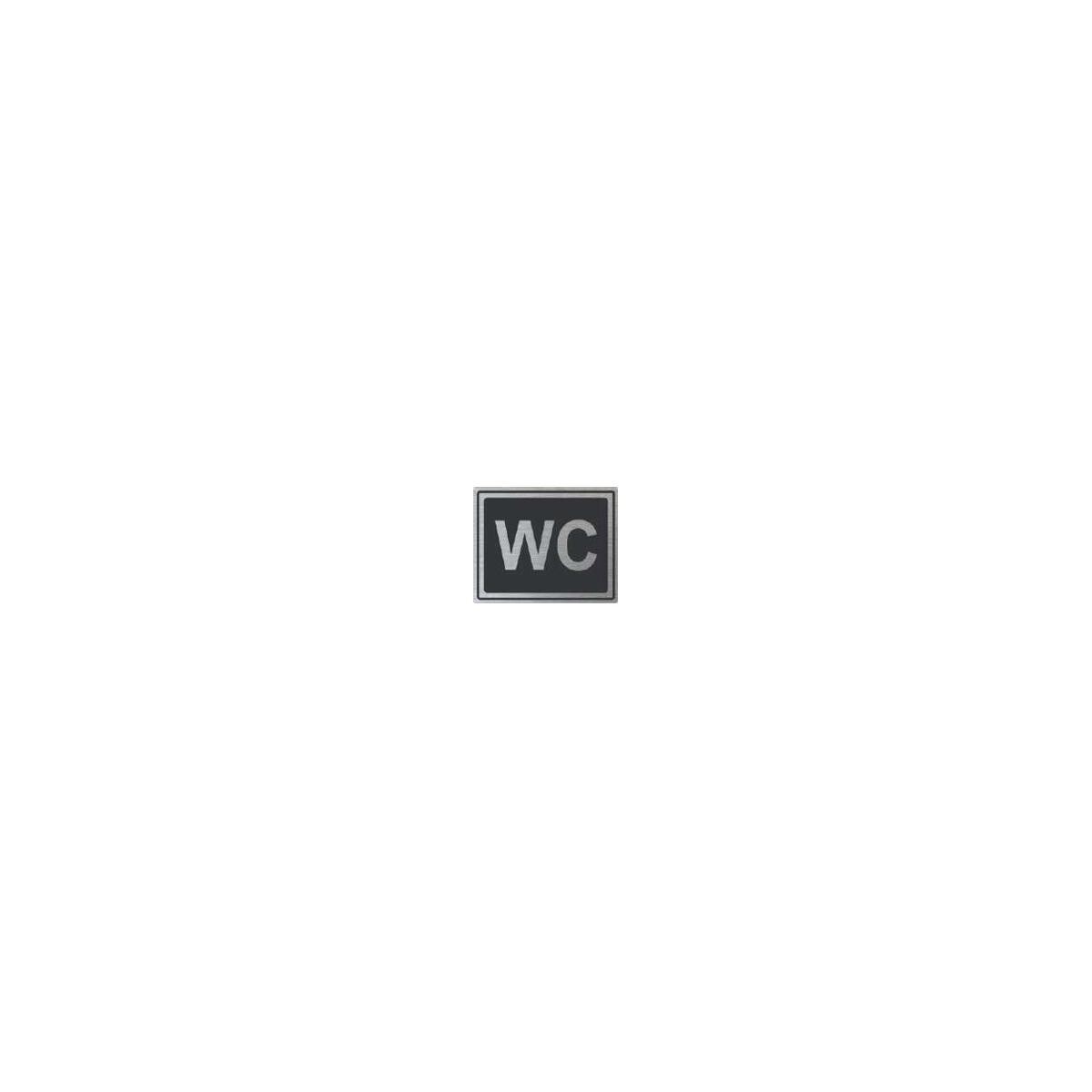 Placa de Sinalização Wc Numeral em Acm 125x175mm