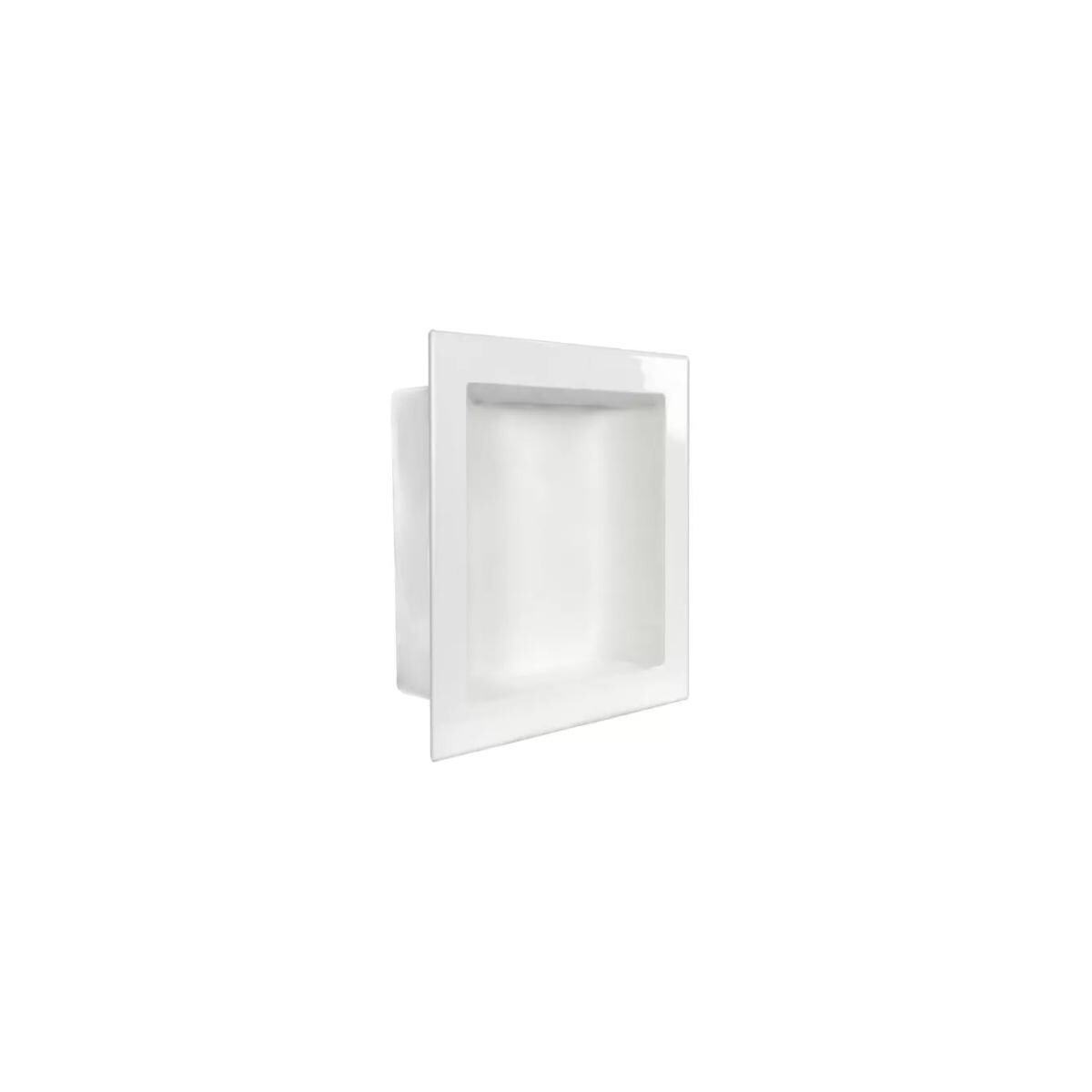 Nicho de Embutir Marmorite Forma 30x30cm Branco para Banheiro
